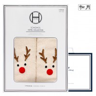 [송월타올] 루돌프 2매세트+쇼핑백