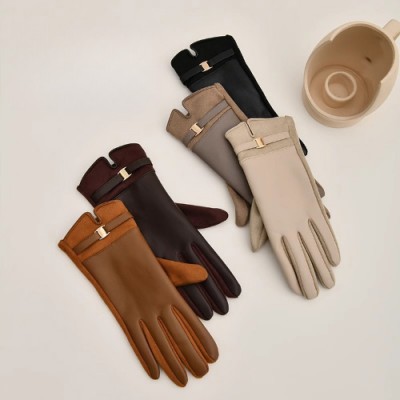 로페리아 여성 PU가죽 장갑 터치 가능(0216895)