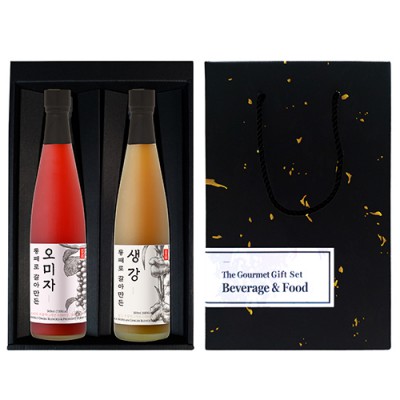 [청숨] 종합1호(생강500ml + 오미자500ml)선물세트