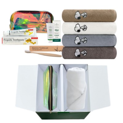 여행용 세면 세안 파우치 송월 스누피 리버 선물세트