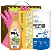 고무장갑32cm 참그린매실300용기 크린백 키친타올 4종 중