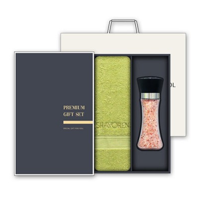 [송월] 샤보렌 식스40 세면타월 1P + 히말라야 핑크소금(200g) 1P