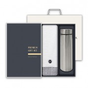 송월 프리미엄 텀블러세트 (호텔 톤40 1매 + 스마트텀블러 500ml 1개)