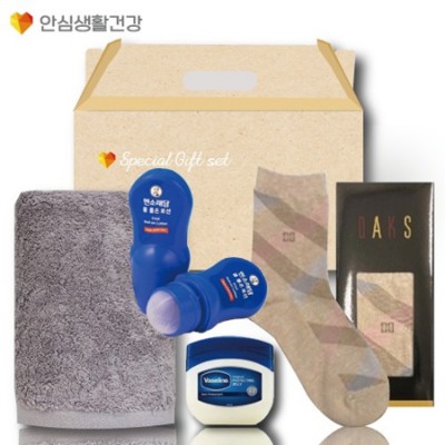 돌봄케어117호(닥스양말+국산타올170g+멘소래담 롤온로션+바세린 젤리)
