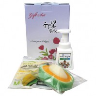 주방용 아이깨끗해 면코팅고무장갑 과일수세미(케이스 변경)