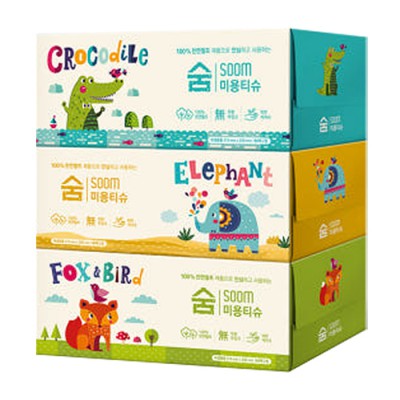 2546 숨 각티슈 180매 미용티슈 부드러운 화장지