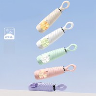 로페리아 꽃장식 우산끈 컬러풀 6K 자외선 차단 우양산(0216000)