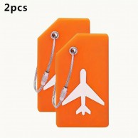 408_2pcs 실리콘 여행용 가방 태그