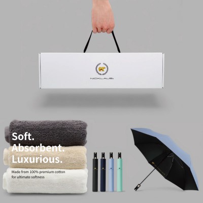 잭니클라우스 2단암막 우양산+프리미엄 호텔수건 200g (국산) 선물세트