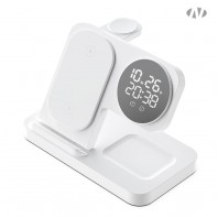 나오 4in1 고속 무선충전 디지털 알람시계 NAO-M3100C (애플&갤럭시)