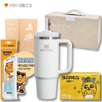 브생건54호(스탠리 퀜처887ml텀블러+크리넥스 카카오 휴대용 티슈+카카오 여행용 양치세트)
