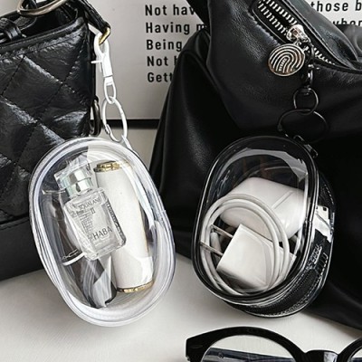 미니 키링형 투명 파우치 PVC파우치 화장품파우치 이어폰보관함 에어팟지갑