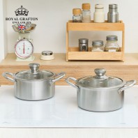 마이티 통3중 IH 스텐냄비 2종셋 B
