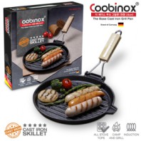 [쿠비녹스]더 베이스 무쇠 그릴팬 (원형 24cm)