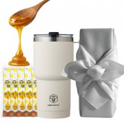 허니보틀 핸디그립 텀블러 + 국내산 허니스틱 + 보자기포장 세트