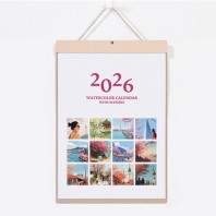 자작나무 우드스틱 벽걸이달력(관광수채화)