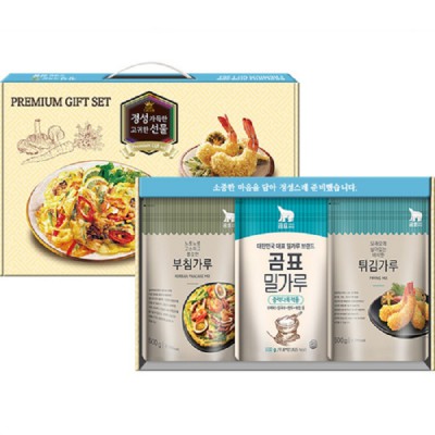 M10 곰표 밀가루 500g+튀김가루 500g+부침가루 500g 3종 선물세트