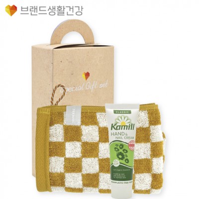 브생건900호 2종 케이스세트(카밀 핸드크림+뱀부선염 핸드고리수건타올)
