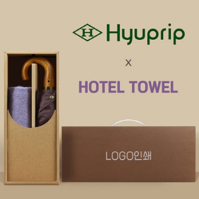 협립 3단60 곡자 슈퍼 엔티크 초고밀도 완전자동 우양산 +협립호텔코마170타월-세트