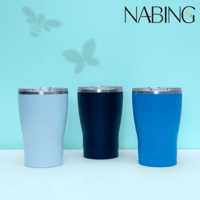 나빙 3가지 자연을 담은 바다빛 304 스텐 슬라이드캡 텀블러 350ml