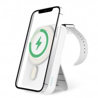 2in1 워치 무선충전 겸용 맥세이프 보조배터리 5000mAh 갤럭시워치 애플워치 호환 EM-64