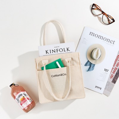 [국내제작]  코튼앤코 옆폭 토트에코백 22x22x8(옆폭8)