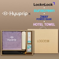 협립 3단60엔티크 고밀도 완전자동우산 +협립코마바스타월1P+락앤락슬림핏원터치텀블러+선크림+배터리-세트