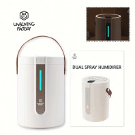 언박싱팩토리_저소음 무드등 듀얼 초음파 대용량 가습기 2.0L (C타입 연결 방식)