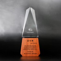 크리스탈우드 퇴임 공로 상패 : ART343-A