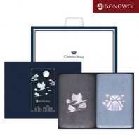 송월타올 달보드레 전통 자개(130g) 자수 2P세트