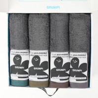 브룸피 뱀부 프리미엄 그레이 수건 타월 4개입 선물세트