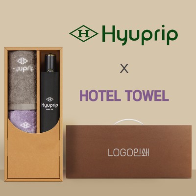 협립 3단 10K 고밀도 슈퍼 완전자동우산 +협립호텔코마170타월2P-세트