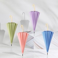 디지토 16K 살대 고급우산, 튼튼한 자동 손잡이 파스텔 장우산