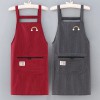 로페리아 순면 멜빵 지퍼 포켓 앞치마(500개이상만주문)(0215387)
