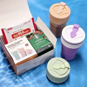 스타벅스 커피 10P + 실리콘 텀블러 + 손소독 물티슈10매 선물세트 머그 컵 + 레디백 사은품 보온 보냉 물컵 여행용 답례품