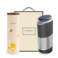 시즈넬 선물세트 차량용 공기청정기+카카오 슬림 텀블러