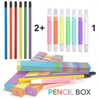 파스텔연필+슬림회전지우개  2+1세트(펜슬박스)