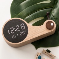 바를정 달팽이 시계 고급형 우드 원목 탁상시계 인쇄가능