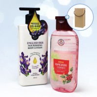 LG생활건강 아이리스 바디로션 오가니스트 샴푸 2종세트