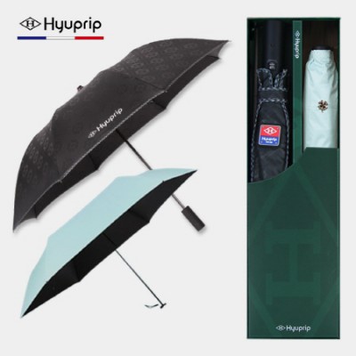 협립 2단 엠보 바이어스 자동우산 +협립3단50카본6K초경량고밀도암막수동우양산-세트