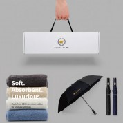 잭니클라우스 2단폰지 우양산+호텔수건 160g(국산) 선물세트