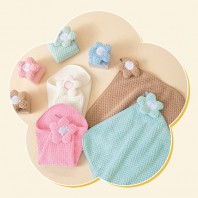 플라워 핸드타올 극세사 걸이형 수건 Y2642