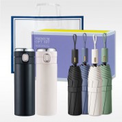 3단 자동 양우산 1P + 원터치 온도표시 텀블러 420ml 1P 선물세트