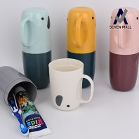 세븐몰 휴대용 코끼리 칫솔통 칫솔 치약 키즈 세트