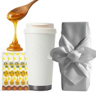 스타벅스 SS 시그니처 엘마 텀블러 + 국내산 허니스틱 + 보자기포장 세트