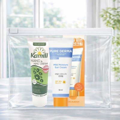 카밀핸드크림+LG퓨어더마 선크림 2종세트(브생건 지퍼백)