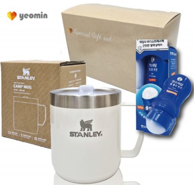 스탠리 브생건220호(스탠리 진공 캠프머그354ml+멘소래담 쿨 롤온 로션마사지)