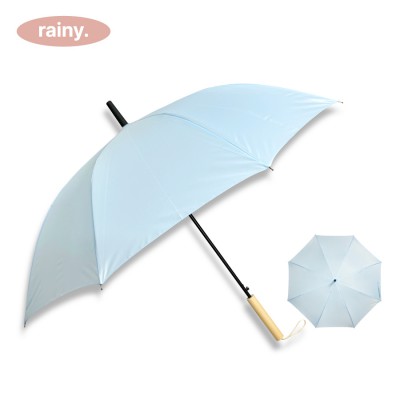 레이니 60 8k 파스텔 나무손잡이 우산 (하늘) *컬러인쇄가능