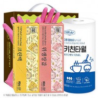 크린백 위생장갑 키친타올 고무장갑 4종세트