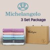 미켈란젤로 마시멜로 세면타월 3P